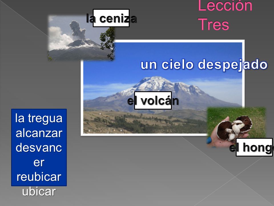 Lección Tres un cielo despejado la ceniza el volcán la tregua alcanzar