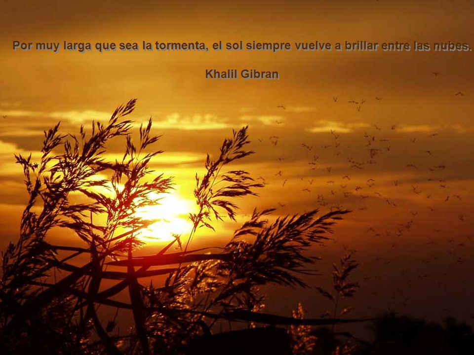 Por muy larga que sea la tormenta, el sol siempre vuelve a brillar entre las nubes.