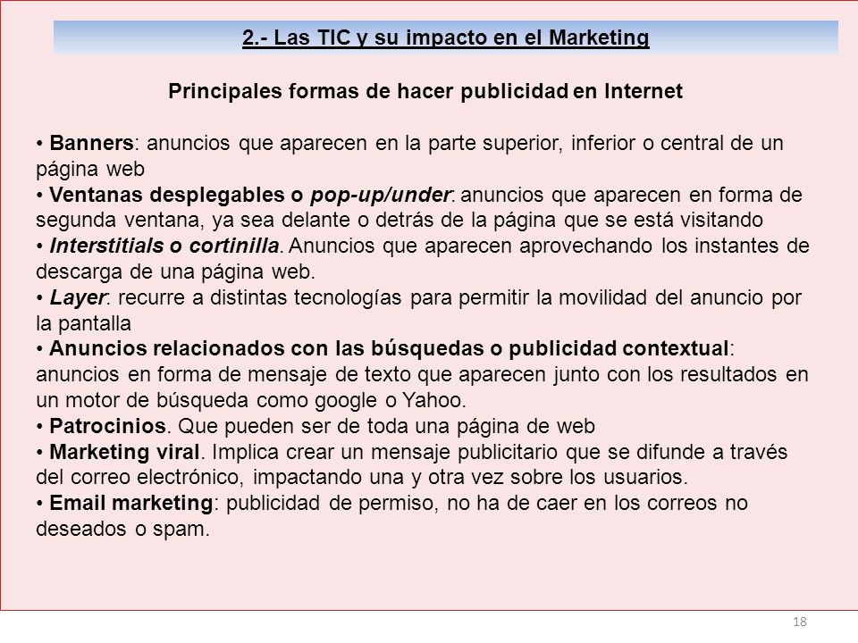 2.- Las TIC y su impacto en el Marketing