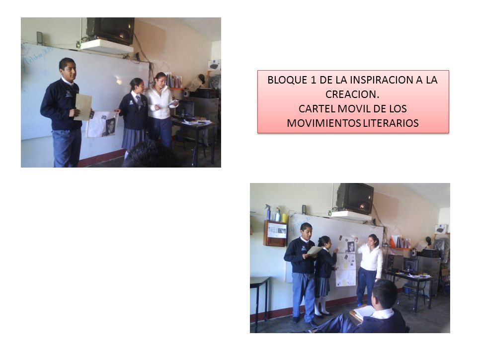 BLOQUE 1 DE LA INSPIRACION A LA CREACION. CARTEL MOVIL DE LOS