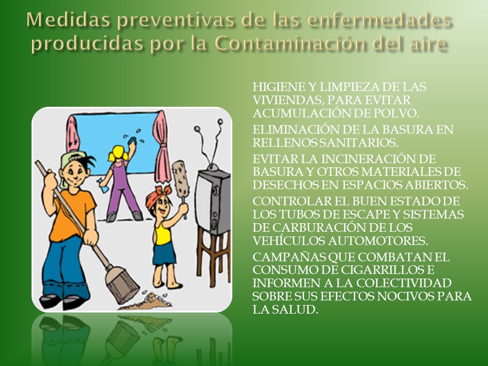 Medidas preventivas de las enfermedades producidas por la Contaminación del aire
