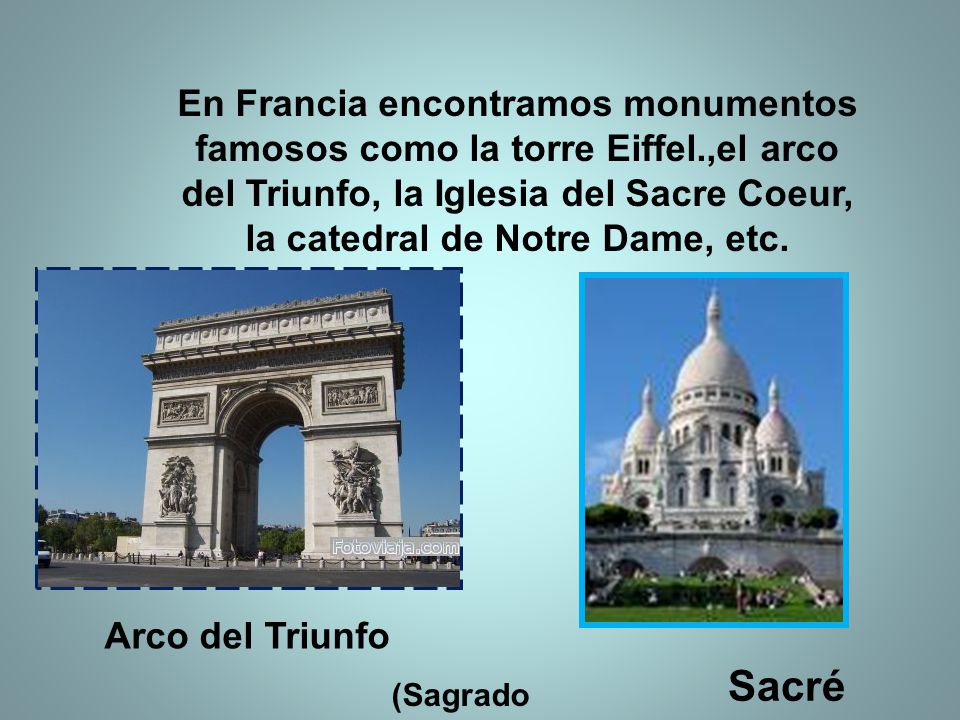 En Francia encontramos monumentos famosos como la torre Eiffel
