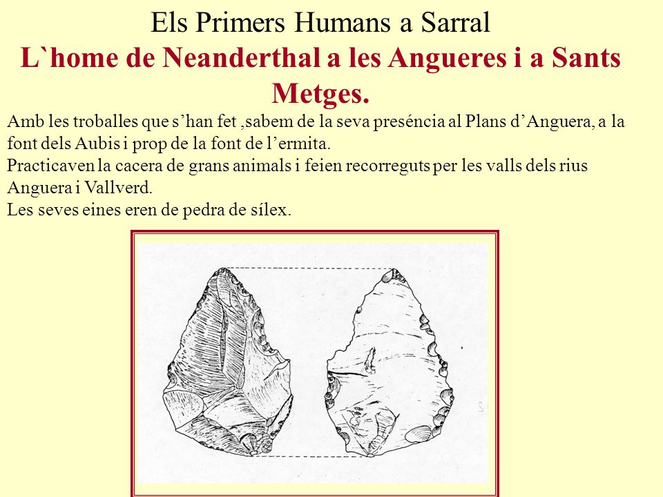 L`home de Neanderthal a les Angueres i a Sants Metges.