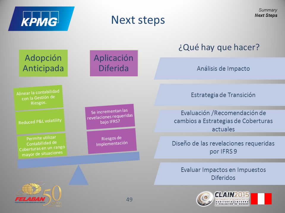 Next steps ¿Qué hay que hacer Adopción Anticipada Aplicación Diferida