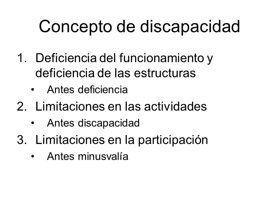 Concepto de discapacidad