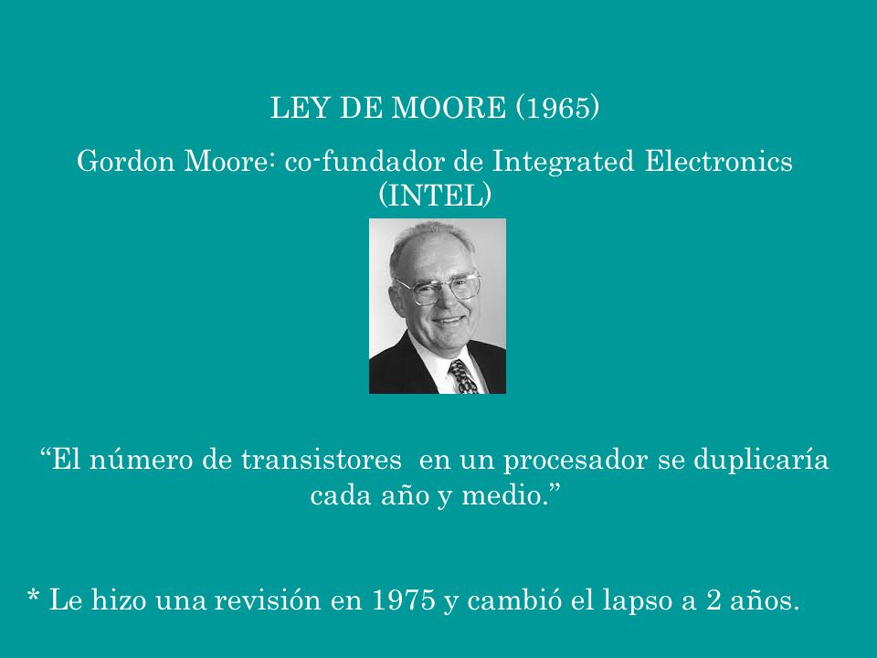 Gordon Moore: co-fundador de Integrated Electronics (INTEL)