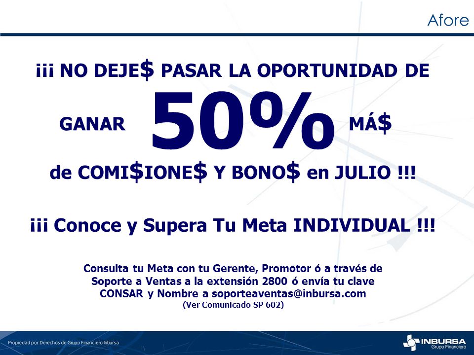 50% ¡¡¡ NO DEJE$ PASAR LA OPORTUNIDAD DE GANAR MÁ$