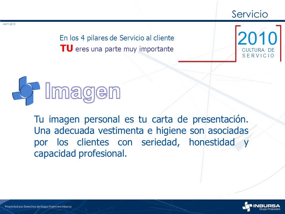Imagen 2010 Servicio TU eres una parte muy importante