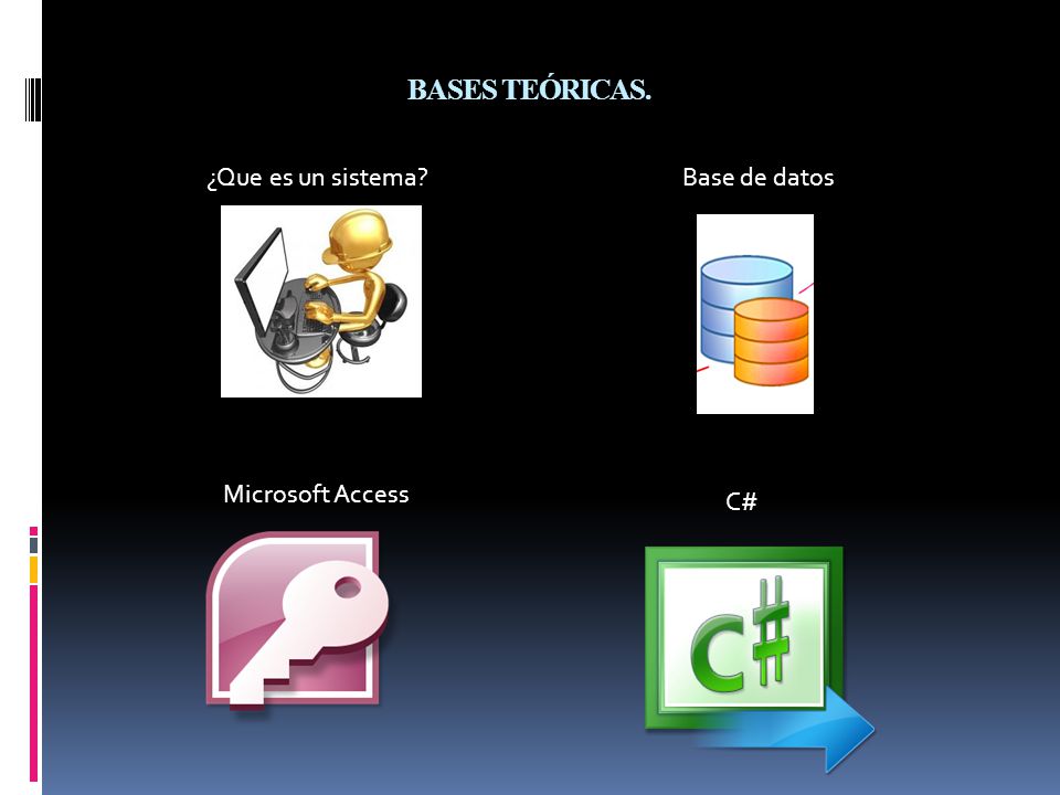BASES TEÓRICAS. ¿Que es un sistema Base de datos Microsoft Access C#