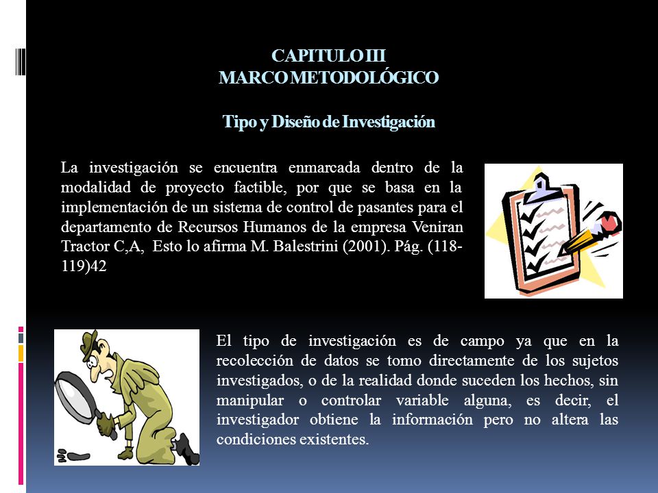 CAPITULO III MARCO METODOLÓGICO Tipo y Diseño de Investigación