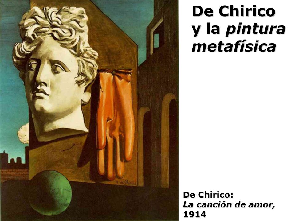 De Chirico y la pintura metafísica De Chirico: La canción de amor,