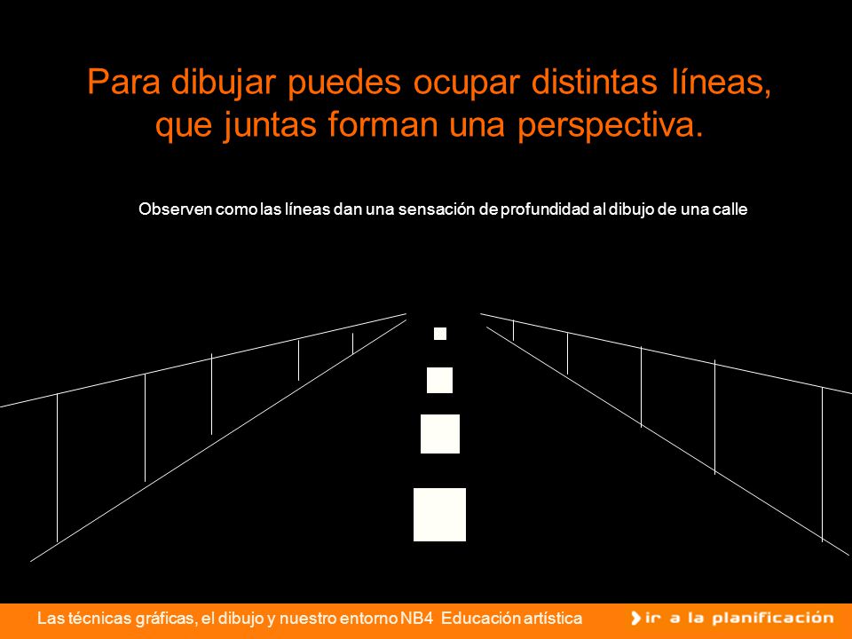 Para dibujar puedes ocupar distintas líneas, que juntas forman una perspectiva.