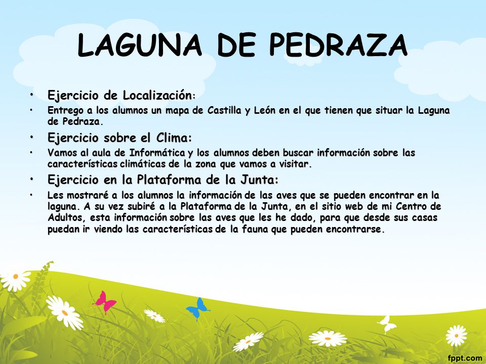 LAGUNA DE PEDRAZA Ejercicio de Localización: Ejercicio sobre el Clima: