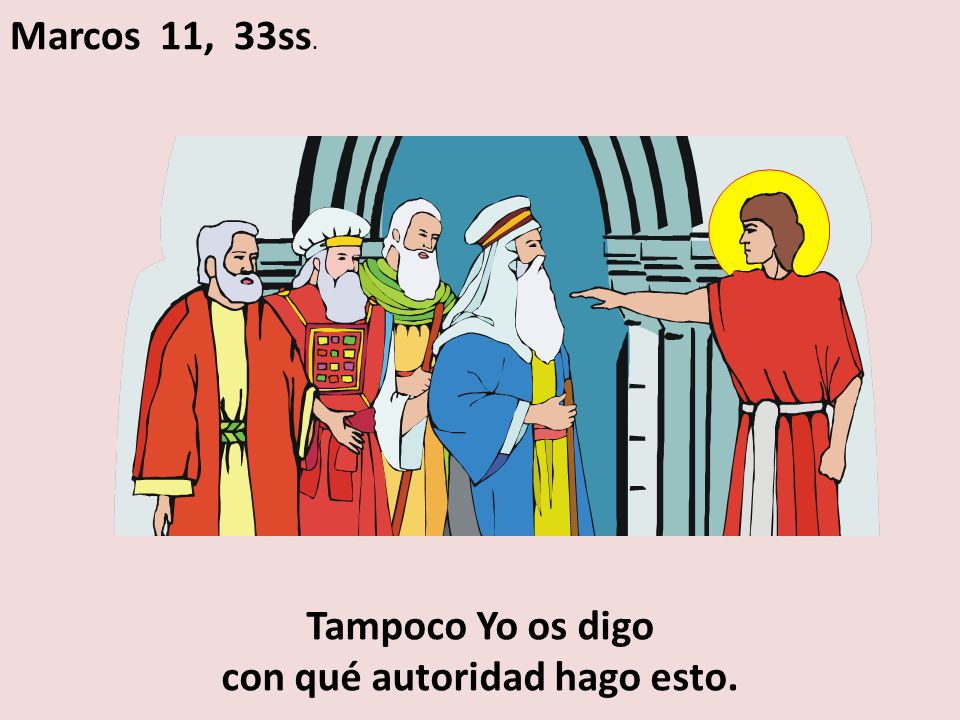 Tampoco Yo os digo con qué autoridad hago esto.