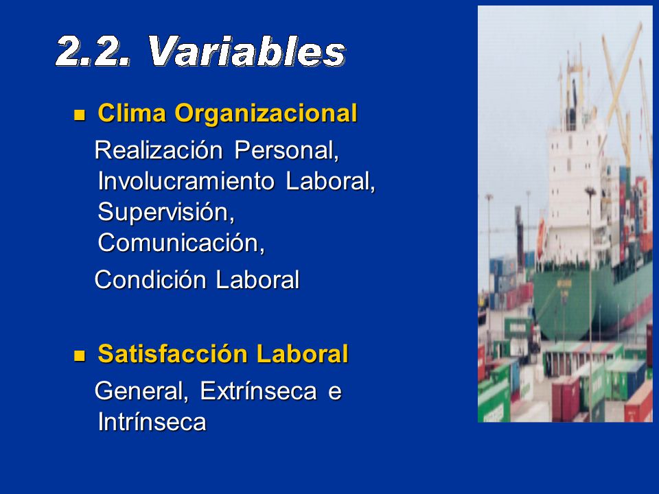 Clima Organizacional Realización Personal, Involucramiento Laboral, Supervisión, Comunicación, Condición Laboral.