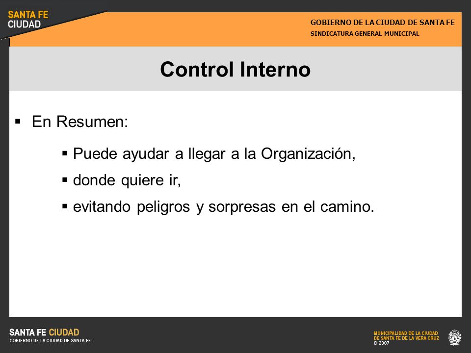 Control Interno En Resumen: Puede ayudar a llegar a la Organización,