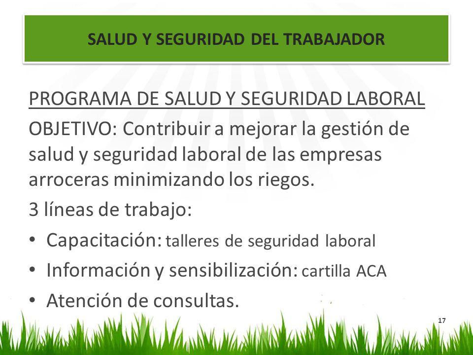 SALUD Y SEGURIDAD DEL TRABAJADOR