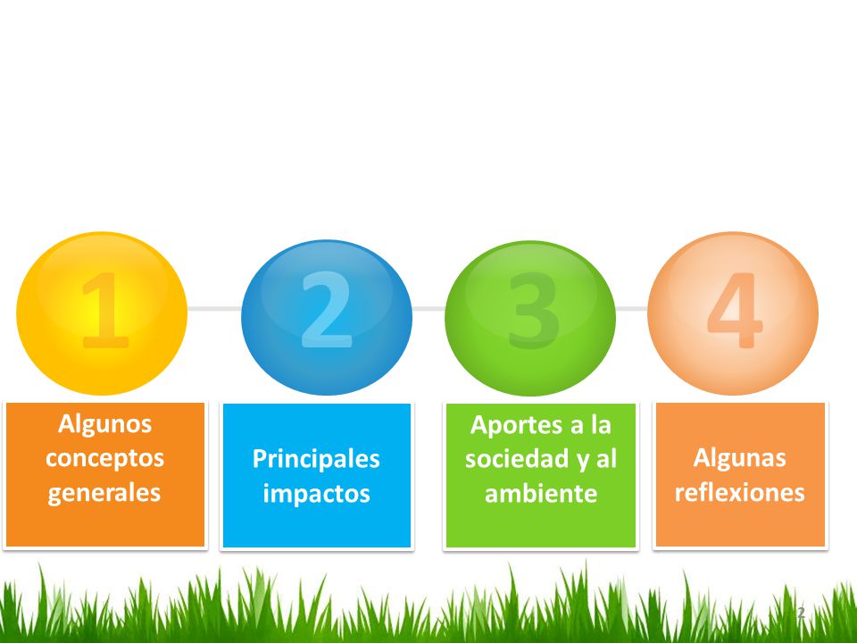Algunos conceptos generales Aportes a la sociedad y al ambiente