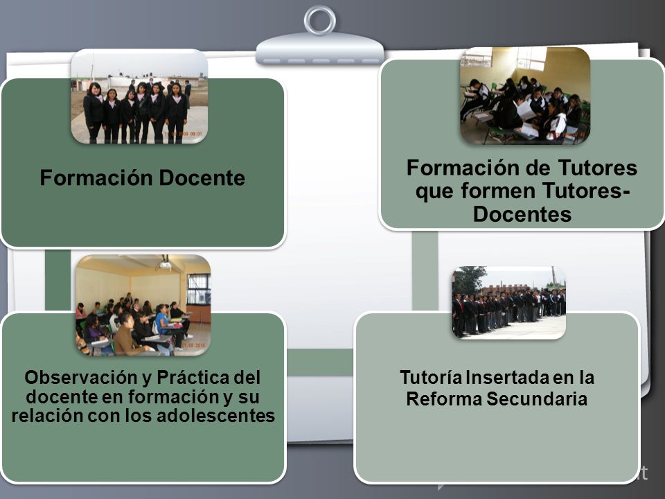Formación Docente Formación de Tutores que formen Tutores- Docentes