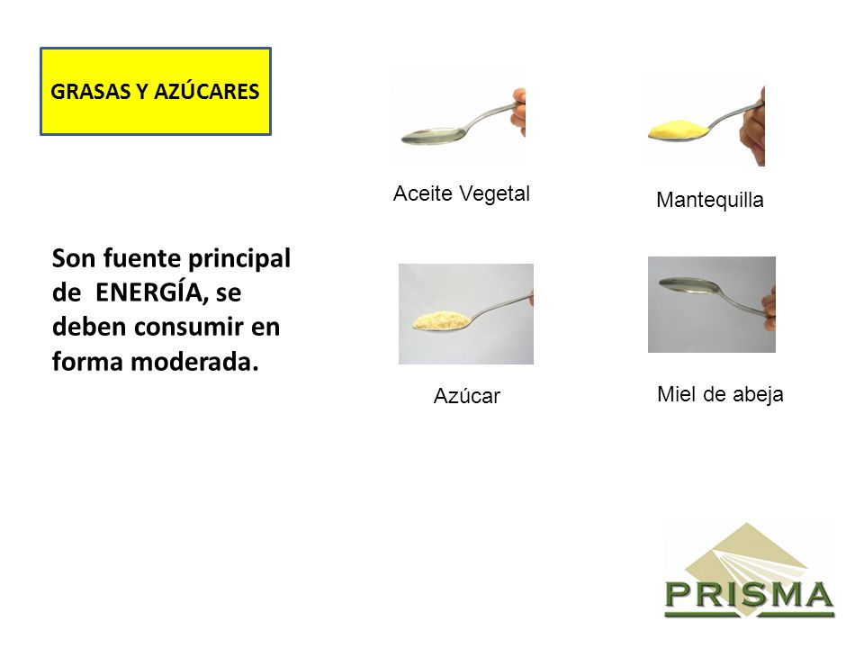 Son fuente principal de ENERGÍA, se deben consumir en forma moderada.