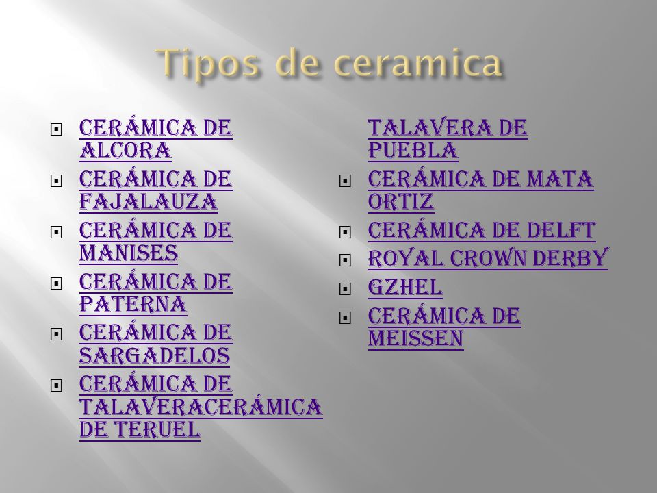 Tipos de ceramica Cerámica de Alcora