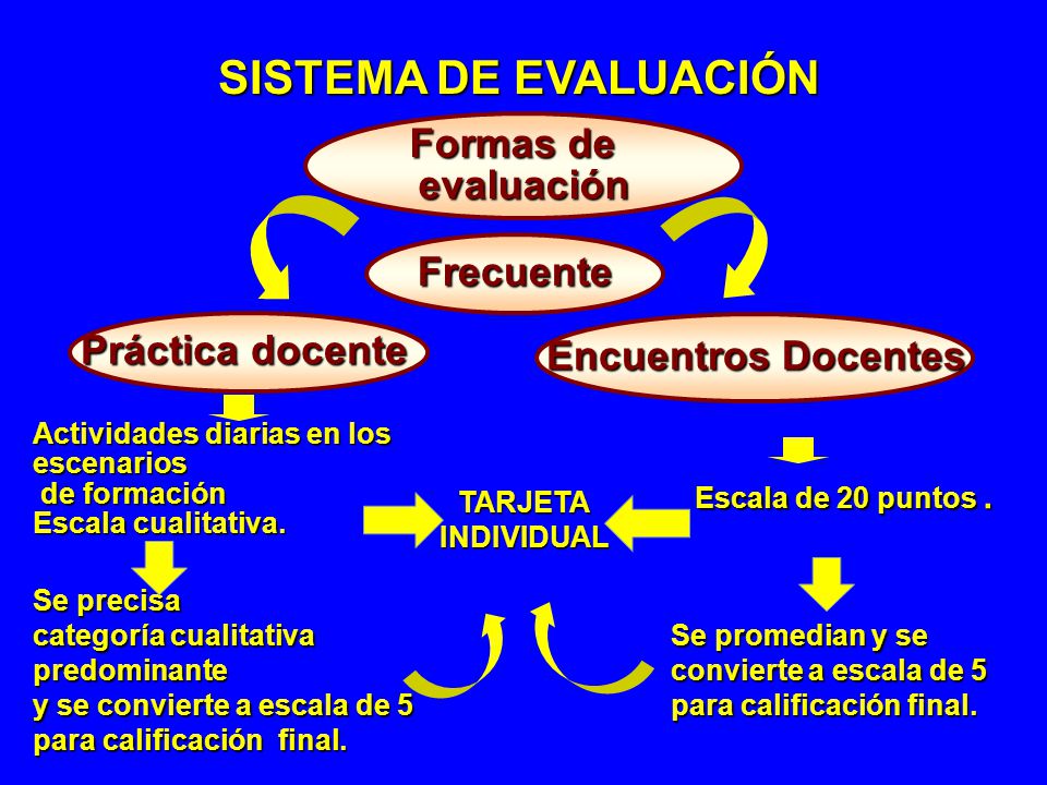 SISTEMA DE EVALUACIÓN Formas de evaluación Frecuente Práctica docente