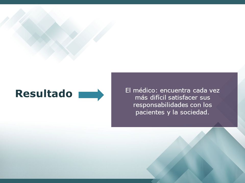 El médico: encuentra cada vez más difícil satisfacer sus responsabilidades con los pacientes y la sociedad.
