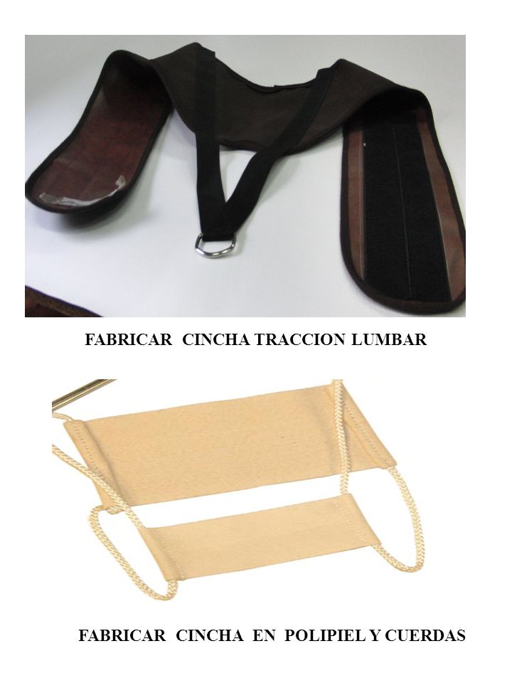 FABRICAR CINCHA TRACCION LUMBAR FABRICAR CINCHA EN POLIPIEL Y CUERDAS
