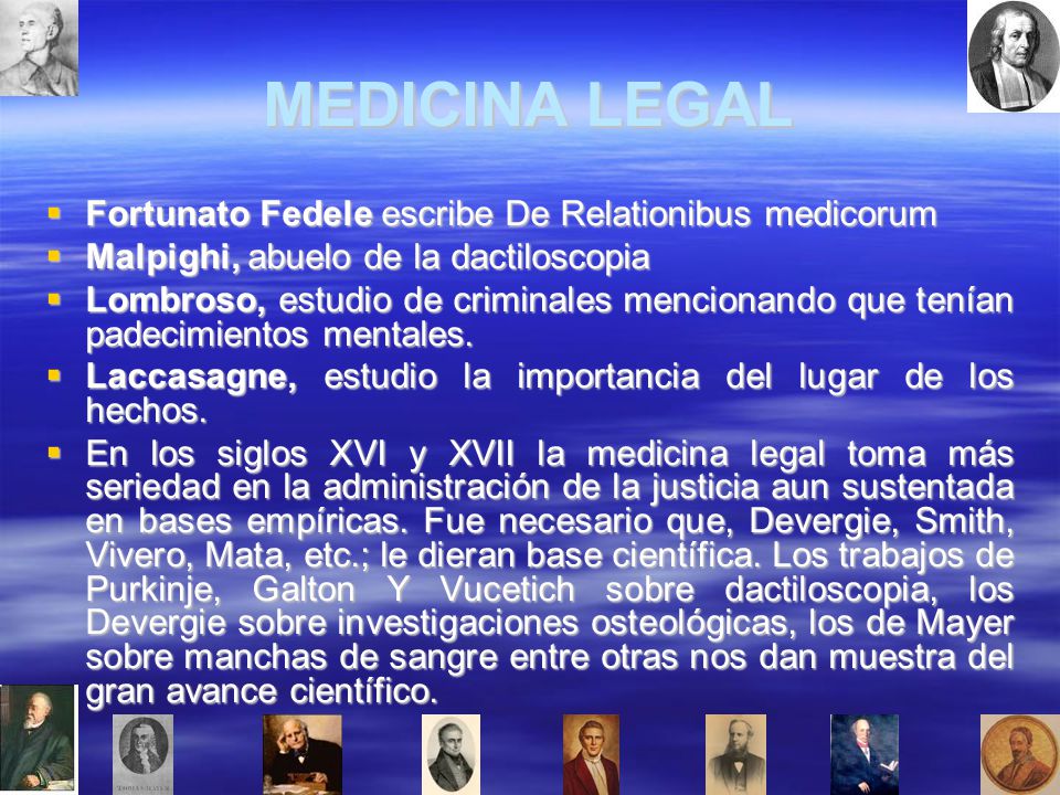 MEDICINA LEGAL Fortunato Fedele escribe De Relationibus medicorum