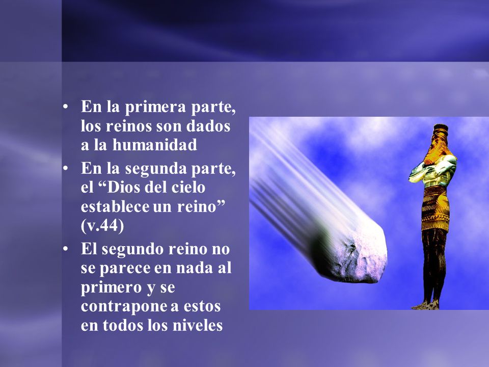 En la primera parte, los reinos son dados a la humanidad