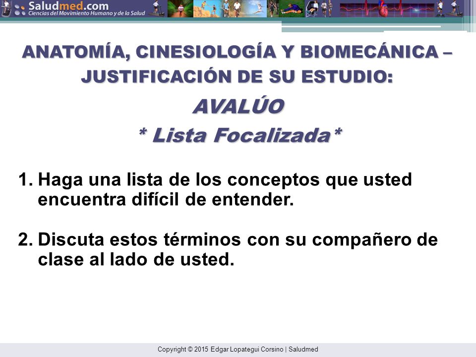 AVALÚO * Lista Focalizada*