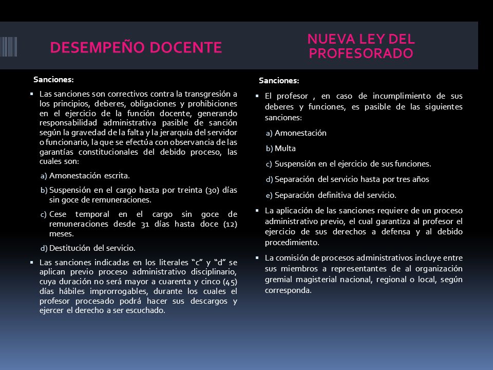NUEVA LEY DEL PROFESORADO