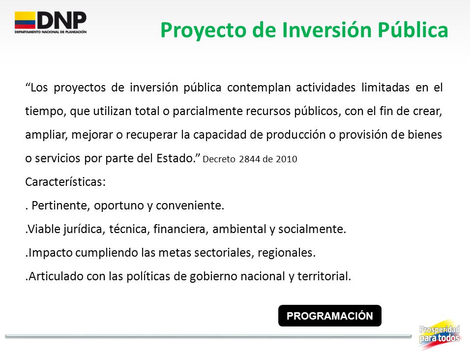 Proyecto de Inversión Pública