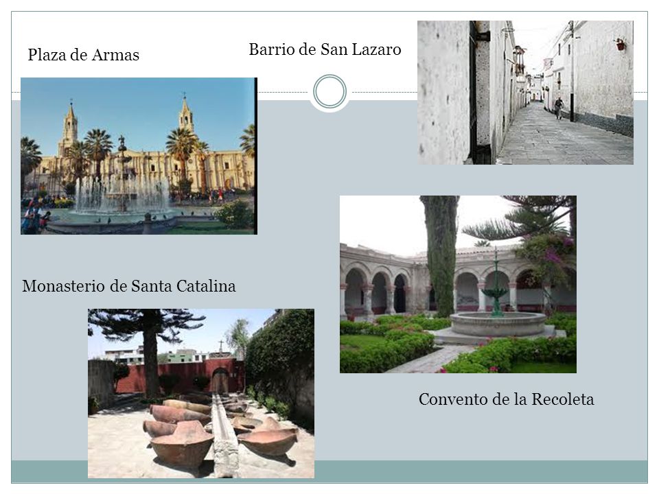 Barrio de San Lazaro Plaza de Armas Monasterio de Santa Catalina Convento de la Recoleta