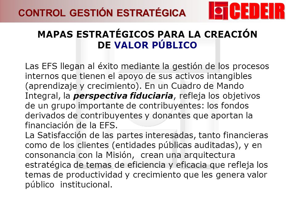 MAPAS ESTRATÉGICOS PARA LA CREACIÓN DE VALOR PÚBLICO