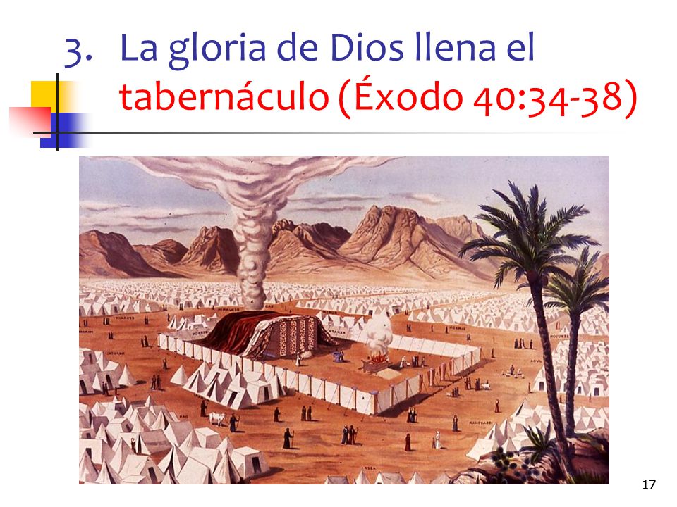 La gloria de Dios llena el tabernáculo (Éxodo 40:34-38)