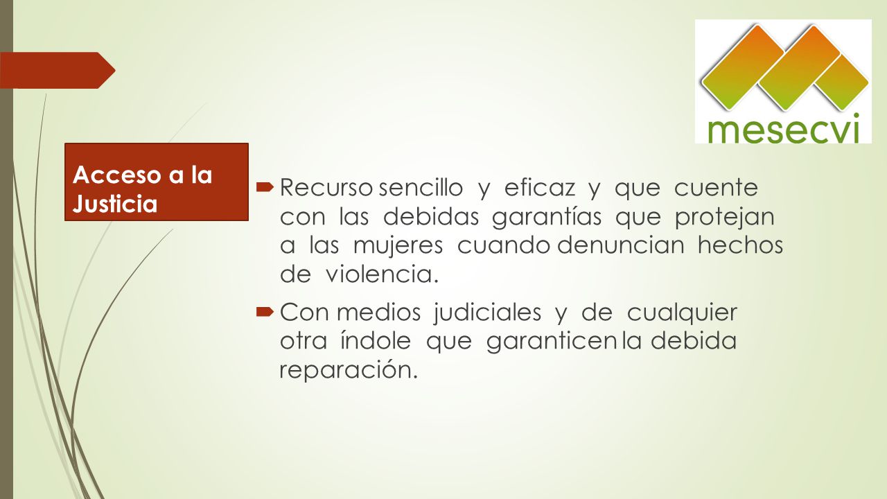 Recurso sencillo y eficaz y que cuente con las debidas garantías que protejan a las mujeres cuando denuncian hechos de violencia.