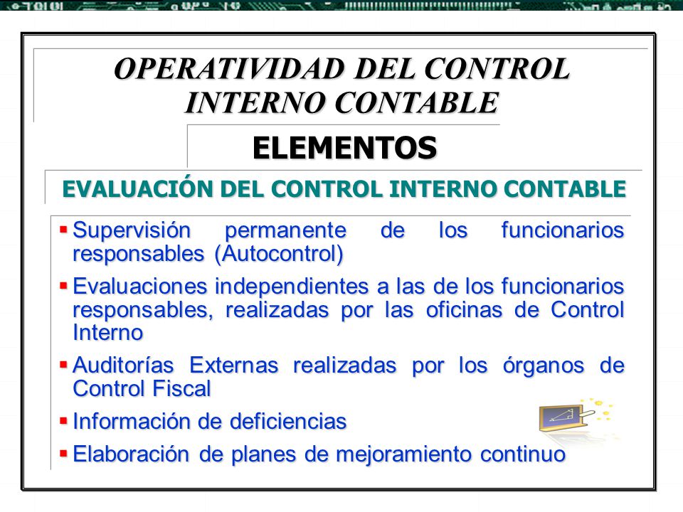 OPERATIVIDAD DEL CONTROL INTERNO CONTABLE