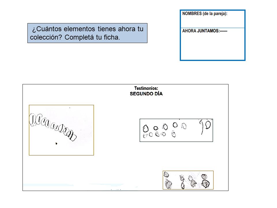 ¿Cuántos elementos tienes ahora tu colección Completá tu ficha.
