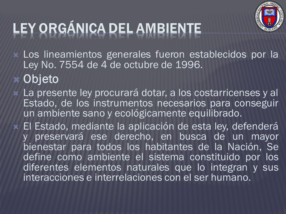 Ley orgánica del ambiente