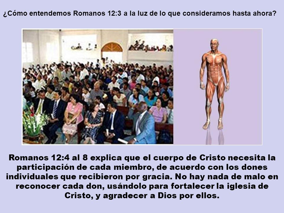 ¿Cómo entendemos Romanos 12:3 a la luz de lo que consideramos hasta ahora