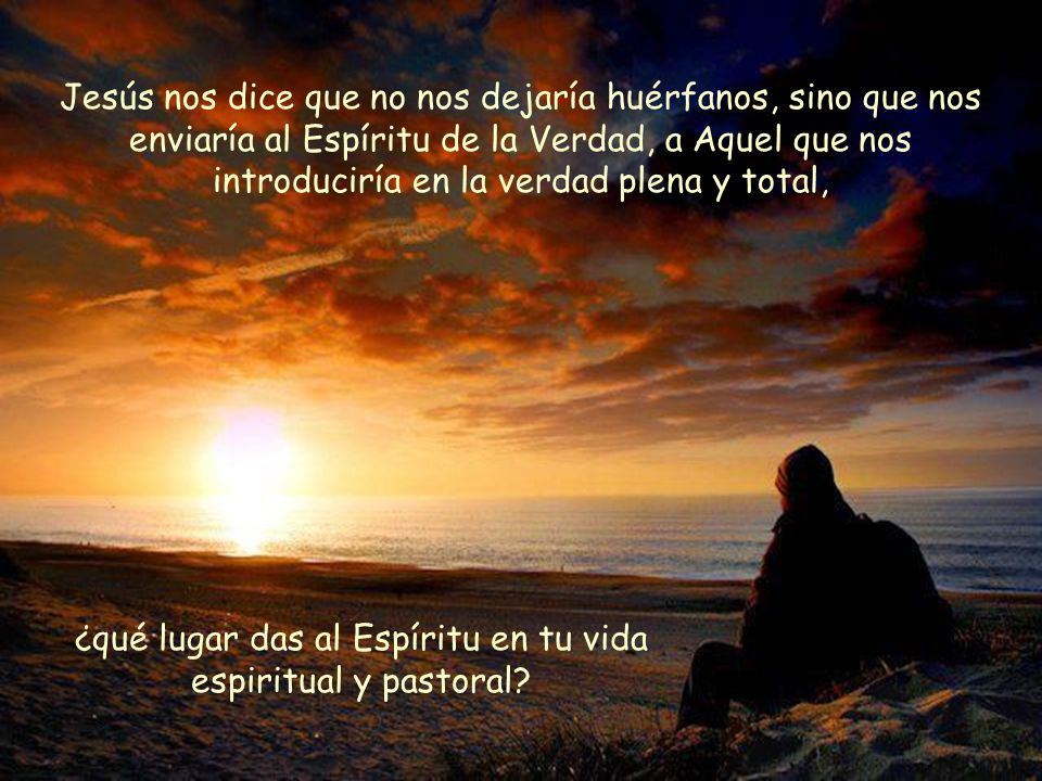 ¿qué lugar das al Espíritu en tu vida espiritual y pastoral