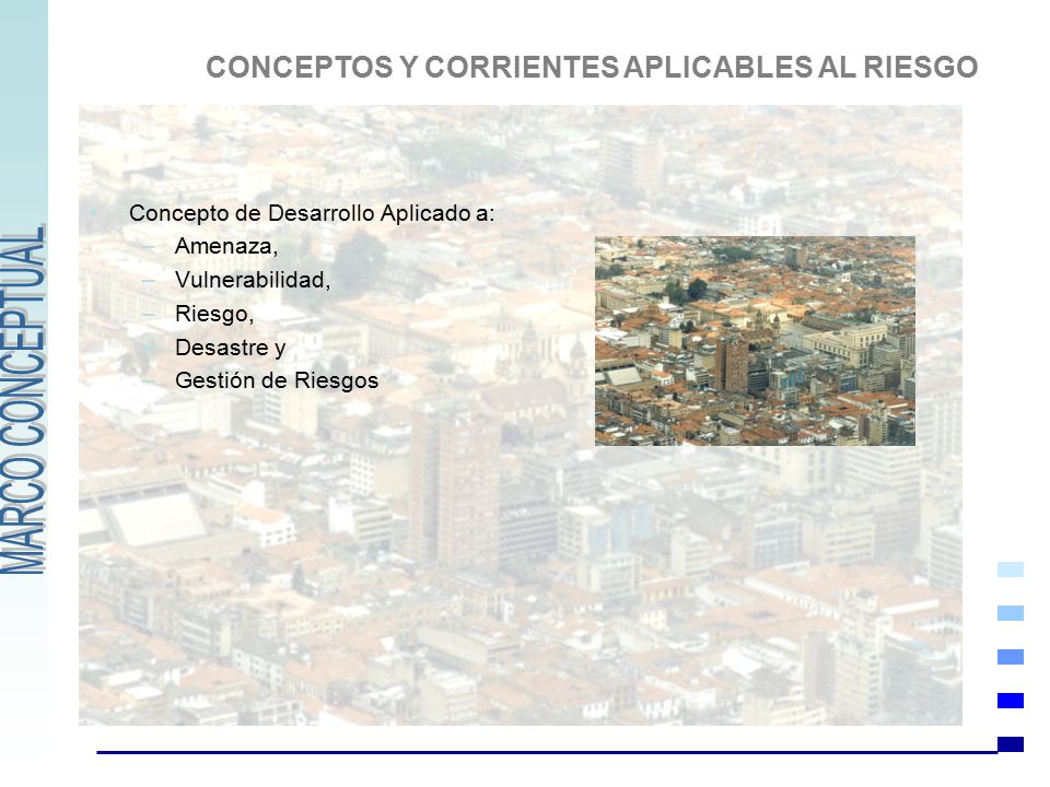 MARCO CONCEPTUAL CONCEPTOS Y CORRIENTES APLICABLES AL RIESGO