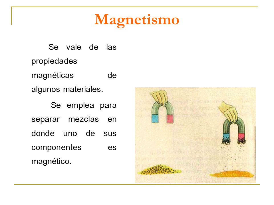 Magnetismo Se vale de las propiedades magnéticas de algunos materiales.