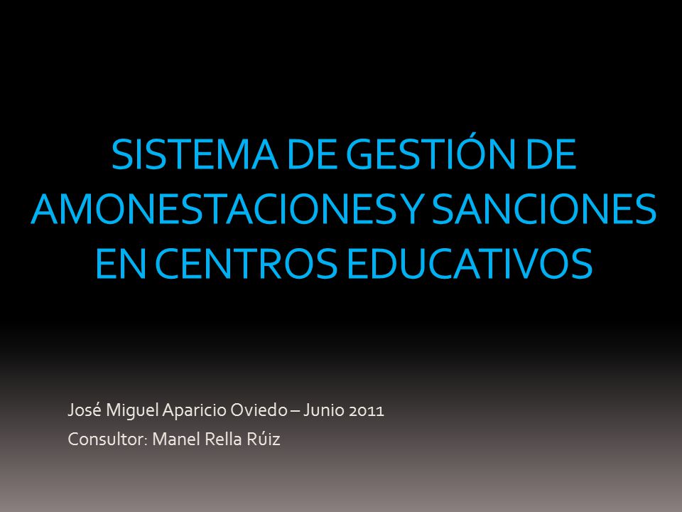 Sistema de gestión de amonestaciones y sanciones en centros educativos
