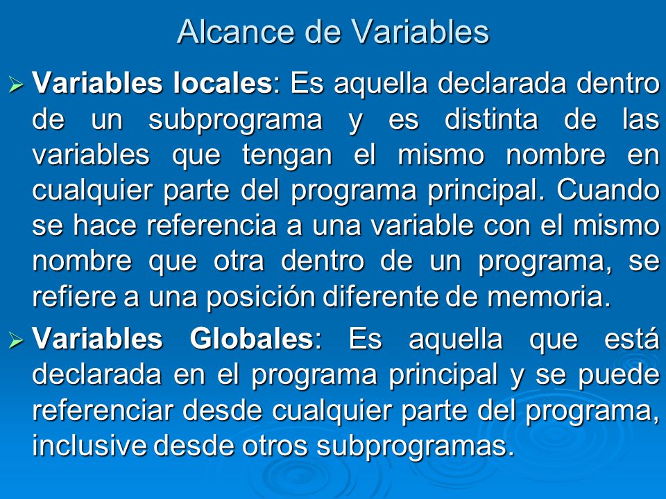 Alcance de Variables