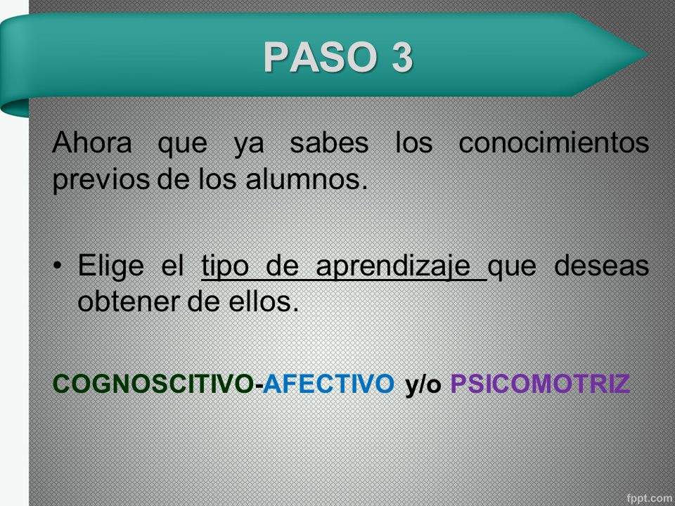 PASO 3 Ahora que ya sabes los conocimientos previos de los alumnos.