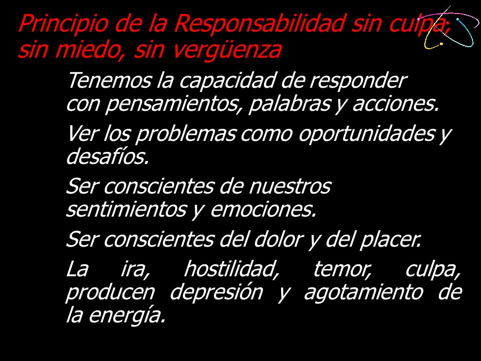 Principio de la Responsabilidad sin culpa, sin miedo, sin vergüenza