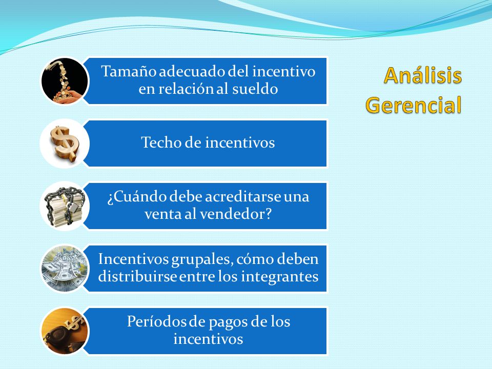 Análisis Gerencial Tamaño adecuado del incentivo en relación al sueldo