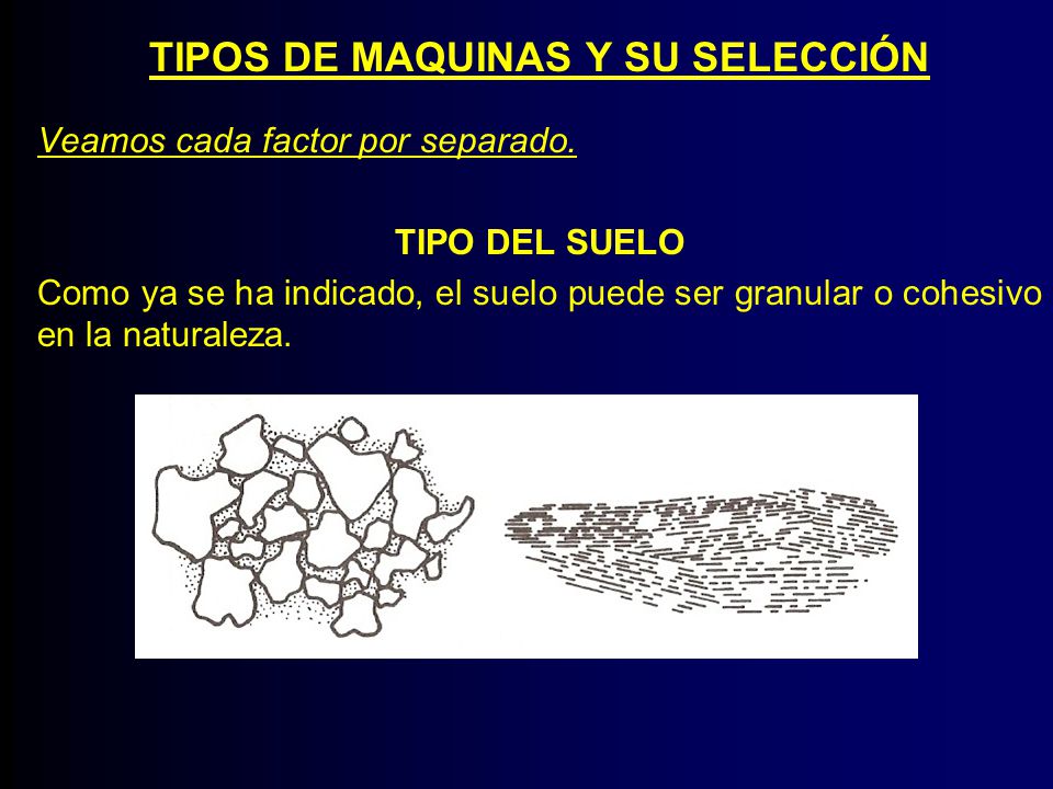 TIPOS DE MAQUINAS Y SU SELECCIÓN